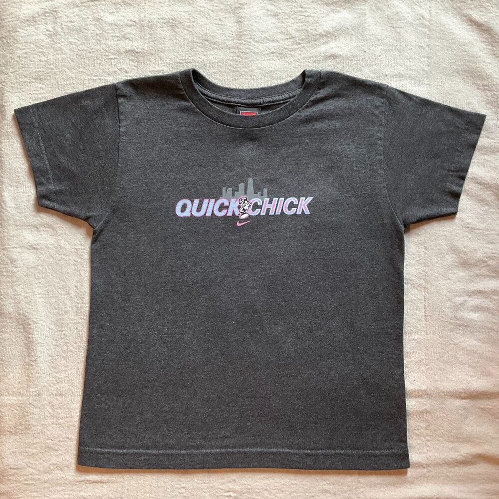 Women's Nike Chicago Marathon 2005 S/S Quick Chick Tee, Gray, Sz M
